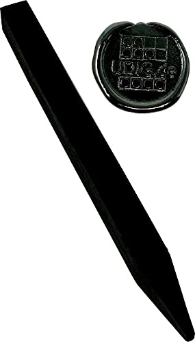 Siegellack Maxi Schwarz, 1 Stange, 21 cm, ca. 70 g, Siegellackstange für brechende Siegel