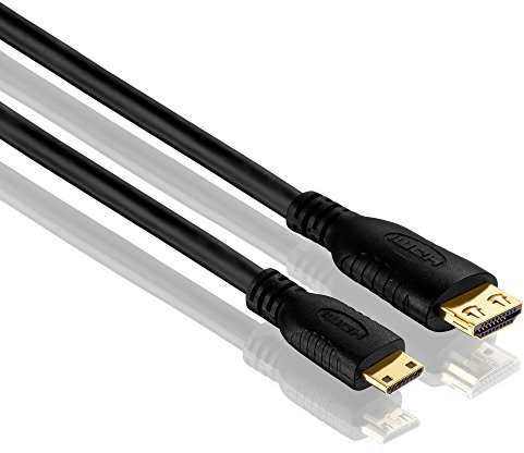 PureLink PI1200 Cable adaptador Mini HDMI de alta velocidad con Ethernet (4K UltraHD (2160p), Ethernet), HDMI-A macho a Mini HDMI macho, certificado, 1,50m, negro