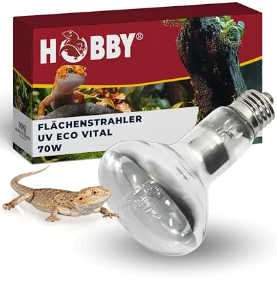 HOBBY Terraristik UV Eco vital I UV-Lampe für Terrarien I 70 W I UV- Lampe für die Reptilienhaltung I kosteneffiziente Mischlichtlampe für Reptilien I energieeffizient & langlebig