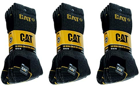 Caterpillar herr real work strumpor, 9 par grå, 41-45 EU