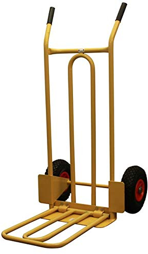 Heavy Duty Folding & Fixed Toe Sack Truck | Platform Trolley with Pneumatic Wheels | Heavy Duty Hand Truck with Durable Steel Frame | Ideal for Domestic and Commercial Use | 200Kg Capacity Sack Barrow