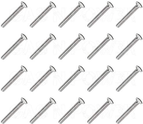 x20 M3.5 x50mm Long Electrical Machine Screws for Light Switch Plug Socket