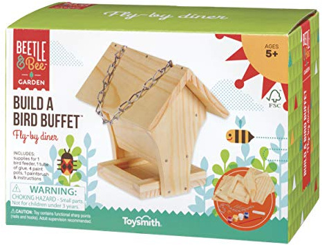 Beetle & Bee Build A Bird Buffet, DIY Kids Art Craft Outdoor Bird Kit, Educational Kit for Kids