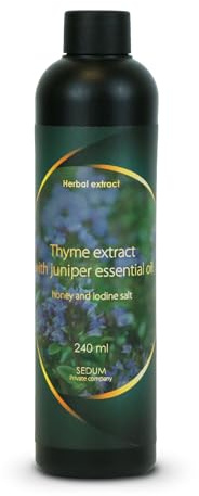 Sedum Natural Herbal Extract for Sauna, Massage, Broom Soaking - Sauna Infusion with Thyme Extract with Juniper Essential Oil, Honey and Iodine Salt - 240ml
