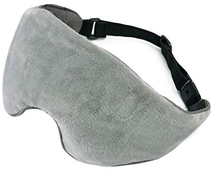 Sivio Weighted Eye Mask for Women & Men, Heatable and Freezeable Weighted Eye Pillow with Silica Beads & Adjustable Strap, Soft Breathable Cotton Eye Cover for Sleeping Faster and Better