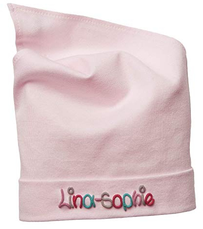 Kopftuch Rosa mit Namen Größe S oder M Sonnenschutz Babymütze Kinderkopftuch für Mädchen Babys Kleinkinder Mädchenkopftuch