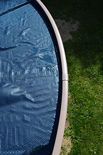 SPIRATO Solarnoppenfolie Blau/Schwarz Solarplane Pool Abdeckung 740 x 366cm Oval