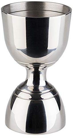 APS 93356 Barmaß, Ø 5 cm, Höhe 9 cm, Edelstahl, hochglanzpoliert, Füllmenge 30/60 ml