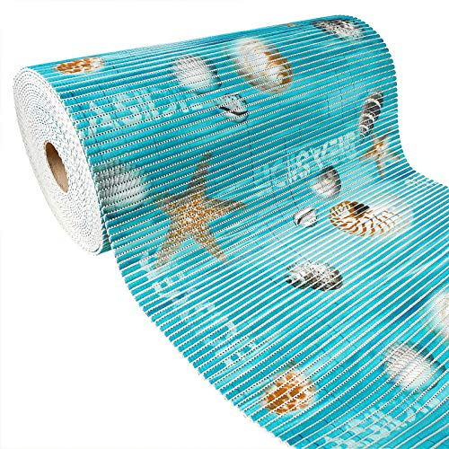 Weichschaummatte Bad 70x65 cm | Badematte aus weichem, atmungsaktivem PVC | Antirutschmatte Bad für Innen- und Außenbereiche | Badteppich Weichschaum mit sicherem Halt auch bei Nässe | Seaside