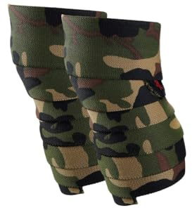 Harbinger 78 Red Line Vendas Rodilla – Soporte y Calor | Camo; 198 cm; compresión y soporte; diseño 4 paneles elástico; reduce inflamación y mejora circulación