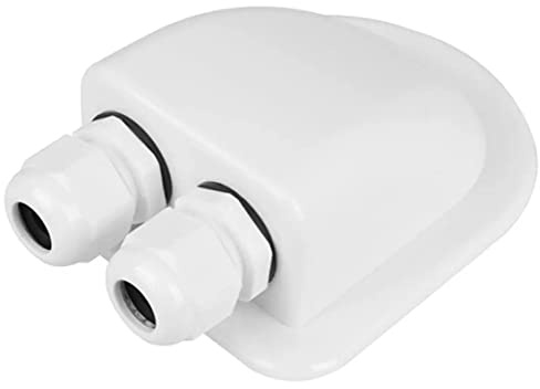 LATRAT Solar-Kabelbox aus ABS, Dach für Solarkabel, wasserdicht, Befestigung für Dach, Doppelkabel, für Campingwagen, Wohnwagen