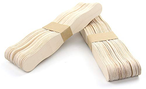 Bastoncini da 20,3 cm, bastoncini per ventagli, bastoncini ondulati in legno, ventagli per matrimoni, fai da te, artigianato, miscelazione di vernici (50)
