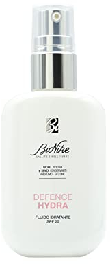 BioNike Defence Hydra - Fluido SPF 20, Per Pelli Sensibili e Intolleranti, Idratazione Immediata e Continua Fino a 24 ore, 50 ml