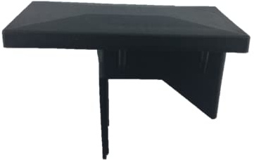 auf-mass24 Pfostenkappe mit Überstand für Zaunpfosten 60x40mm RAL9005 Schwarz (1)