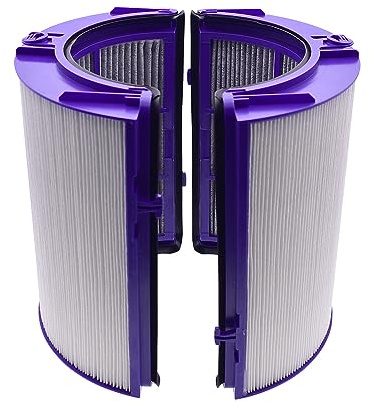 Neutop Purple 2-in-1 Combi Filter for Dyson TP06/07/09 HP09 PH02/03/04 | H13 360° glass filter, HEPA+activated carbon for Dyson TP06/TP09. 99.95% particle removal, 12-month cycle, lock tab.