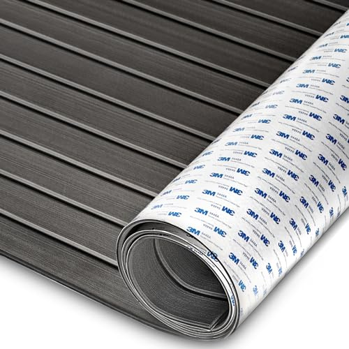 HXBYX EVA Foam Boat Flooring with 3M Self-Adhesive Backing DIY Boats Decking Marine Sheet Faux Teak Material,Non-Slip Cooler Pads for Kayak Yacht SwimPool RV 95x44/31/16/6.7/2.4,47.5x16