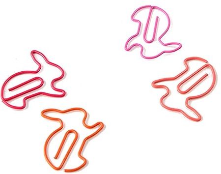 MAGICLULU 50stücke Niedliche Kaninchen Büroklammern Kreative Tierförmige Lesezeichen Papierklammern Für Büro Schule Partybedarf in Zufälligen Farben
