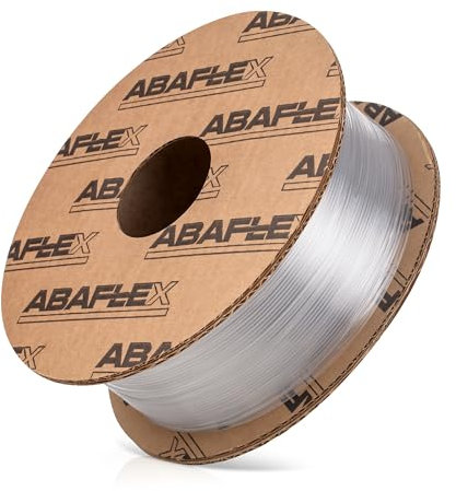 ABAFLEX PETG+ Filament 1.75 mm, 1000g, EKO Spule 84mm, Transparent, Toleranz ±0.019mm, Perfekte Präzision, HIGH-TECH EU Prod., SUPER schneller 3D-Druckmaterialien