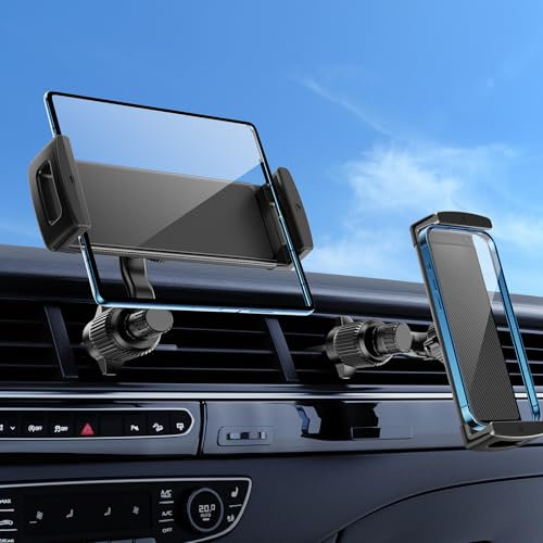 DICMKY Long Arm Car Phone Mount für Samsung Galaxy Z Fold 6 5 4 3 - Tablet Halterung für Auto Air Vent Handsfree, 360° drehbar Fit für iPad mini 6 iPad Pro iPad Air Pixel Fold und mehr 4-12.9“ Gerät