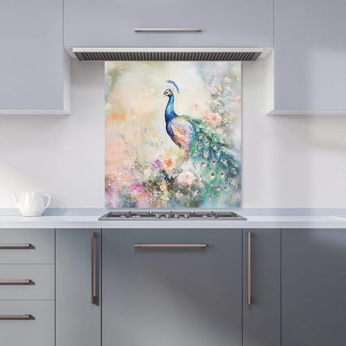 Warren Reed - Designer Premium Ava Sterling: 00026 Kitchen Splashback 6mm Toughened Glass Kitchen Splashback – Heat Resistant Splashback for Kitchens, Perfect for Cookers and Hobs, Polished Edges
