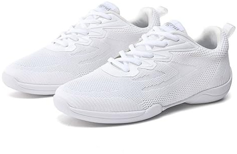Kraftpaid Weiß Cheerleading Schuhe,Cheerleading-Trainingsschuhe,Cheerleader-Sneaker,Keine Verformung,Verschleißfest,für Cheerleading,Tanz,Arbeit,Fitness,Kunstprüfungen,Einkaufen,Spazierengehen.