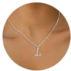 HSWYFCJY Initial Necklace for Women silver Personalized Initial L Necklace with Heart Letter Pendant Stainless Steel Name Necklaces Jewelry Gifts for Mother Sister Wife