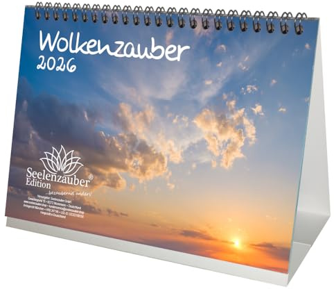 Moln magi DIN A5 bordskalender för 2026 moln himmel – sinnesmagi
