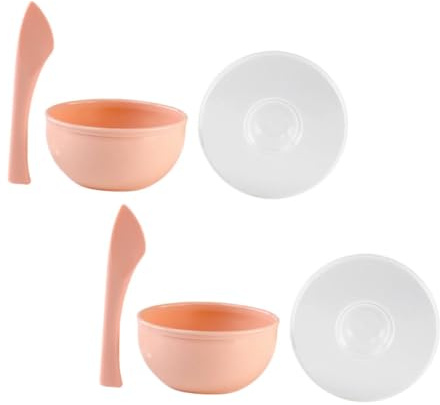 NIYANGLE 2juegos Cuencos Para Mascarillas Faciales De Silicona Para Mascarillas Diy Casa Incluye Varillas Para