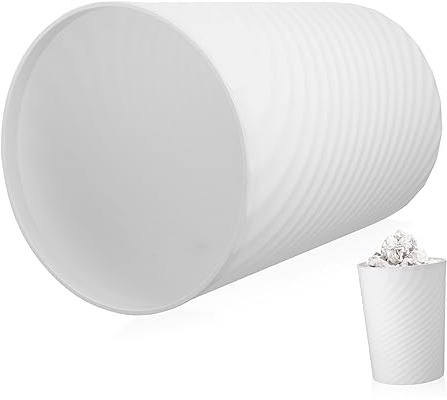 STOBAZA Poubelle de Cuisine Blanche Design Scandinave Moderne Conteneur et Spacieux pour Déchets Ménagers Salon et Chambre