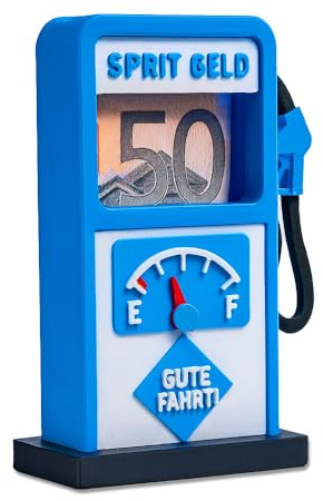 Tankgutschein verpackung – Geldgeschenk Führerschein Bestanden – 3D Zapfsäule Verpackung für Geldgeschenke Geburtstag – Geschenkidee Auto & Tank Gutschein – Originelle Geldgeschenk Verpackung (A)