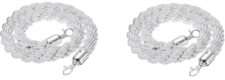 LQSYBHD 2 Pc Corda Barriera,Stanchion Rope con Ganci,Corda Stanchion,Corda per Corrimano,Corda di Velluto con Ganci A Scatto,per Pali,Controllo Folla(Size:5ft,Color:1)