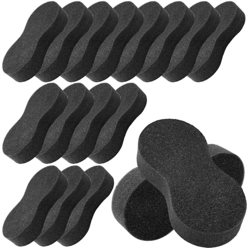 Akamino 15 Pcs Pack Car Sponges, Black Large Car Wash Sponges, Anti Scratch Cleaning Sponge for Vehicle Wheels, Windscreen and Bodywork - Super Soft and Absorbent Auto Detailing Sponge