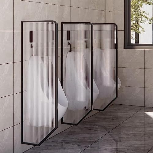 Urinario de pared Urinarios de acero inoxidable Mampara de inodoro para urinario Mampara divisoria de protección para urinario de hombre montada en la pared, Marco de acero inoxidable y pane