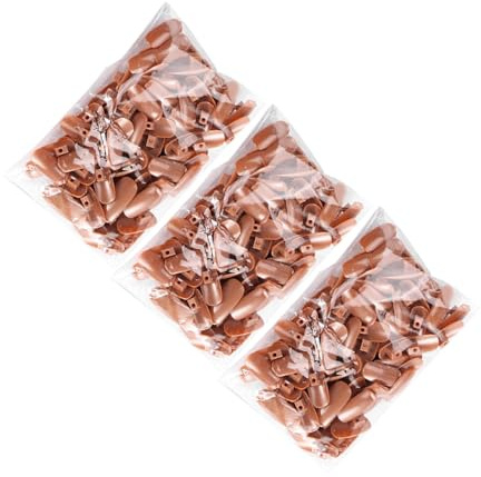 ELAYARD 300 Faux Ongles d'Entraînement en Plastique Lisse, 3 Paquets de 100 Pièces, pour Manucure, Pratique Nail Art, Pose Acrylique et Gel, Fournitures Professionnelles et Débutants