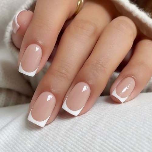 JMEOWIO French Tip Semi Cured Gel Strips Wraps Nail Art Sticker
