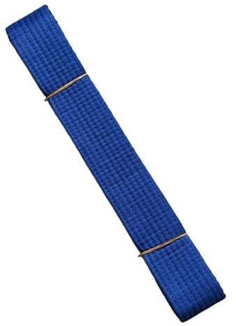 YXINAER Taekwondo Gürtel Taekwondo-Gürtel aus Baumwolle, 2,2/2,8 m, Schwarz/Rot/Grün/Gelb, UDO Jiu Jitsu Standardbänder, Bunte Uniform, Farbige Ranggürtel(Blue)