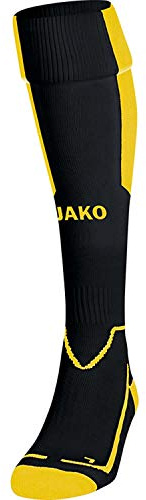 JAKO Unisex Stutzenstrumpf Lazio, Schwarz/Citro, 39-42