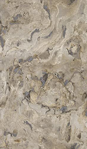 Rasch Tapete 514612 Vliestapete mit Stein-Optik in Beige, Grau und Braun, Naturstein - 10,05m x 0,53m