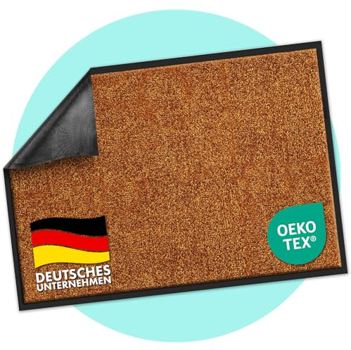 casa pura Schmutzfangmatte Rhine, Fußmatte, Türmatte für Eingangsbereich, Fußabtreter, Türvorleger, Sauberlaufmatte (120x180 cm, Braun)