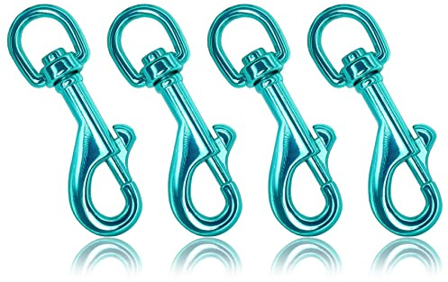 Ganzoo Karabiner-Haken mit Drehgelenk im Set, Bolzen-Karabiner für Hundehalsband, Stahl, für Paracord 550 Hunde-Leine, Schnapp-Haken mit Drehkopf, Zinklegierung, Metall Design