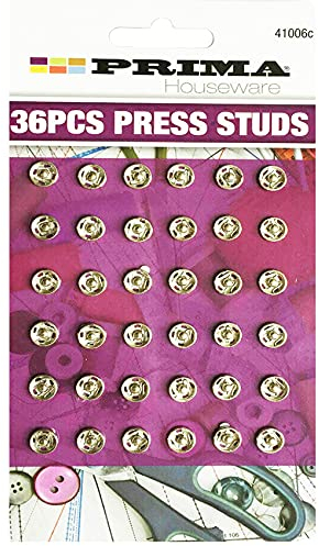 36 Or 24 Pcs Poppers SNAP Buttons Press Stud Fasteners Prima Sewing Rivet Clothing Fabric Art Craft Coat Clothes DIY Home Haberdashery Metal Sew On Tailor Set UK Free P&P (36 x Press Studs)