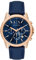 Armani Exchange Watch for Men, Chronograph Movement, 44 mm Rose Gold Stainless Steel Case with a Leather Strap, AX1723