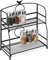 Navaris faltbares Gewürzregal - Gewürzhalter Gewürz Schrank Regal für Gewürze - freistehend 30x13,5x34 cm - vielseitiger Organizer für Küche und Bad - Schwarz