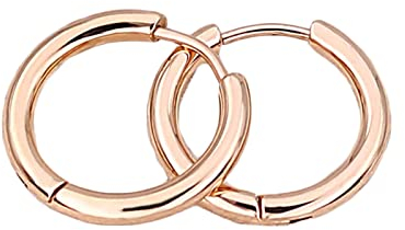 Homxi Damen und Herren Ohrringe Rosegold,10PCS Rund 10MM Edelstahl Ohrringe für Damen Herren