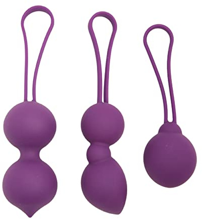 Ben-Wa Ball Set for Women - Strengthen PC Muscles, Intense Orgasms, Improved Bladder Control - 3 Shapes & Sizes - Smooth Silicone - Easy Insertion & Removal - Enhance Sexual Pleasure