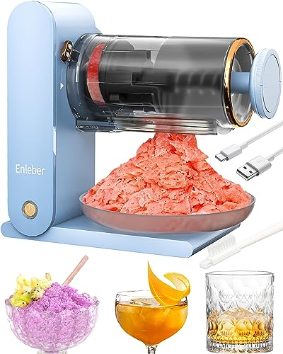 Enleber slushy Maker und Slush EIS Maschine,Crushed Ice Tragbare Prämie Slush Maschine und Elektrischer Slushie Maker blau, Slushy EIS Selber Machen