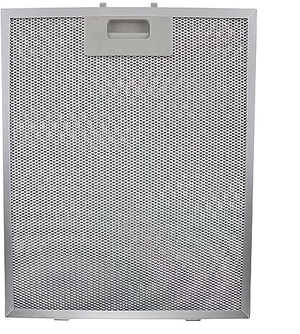 Range Hood Filter, Silver Cooker Hood Filters Metal Mesh Extractor, Grease Vent Filter with Stainless Steel 350 x 285 x 9mm