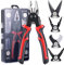 Dasing Set di pinze da 5 pezzi, set di strumenti versatile 5 in 1, con pinze Lineman, spelafili, strumento di crimpatura, cesoie per stagno