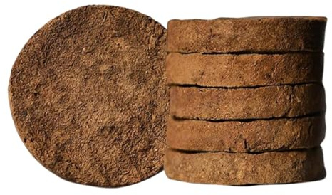 Triveni Organics Desi Gir Cow Dung Cakes (10 Pieces)|Handmade Gobar Upla for Pooja, Hawan, Agnihotra, Compost & Spiritual Rituals|Round Cowdung Kanda for Varati, Kund, Dhoop, Samagri & Organic Manure