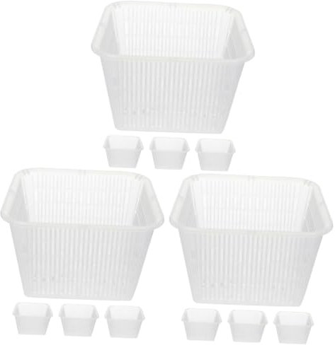 INOOMP 12pièces Pots Plastique pour Hydroponie Bacs De Plantation Mailles Respirantes pour Plantes Et Légumes Contenants De Culture Écologiques